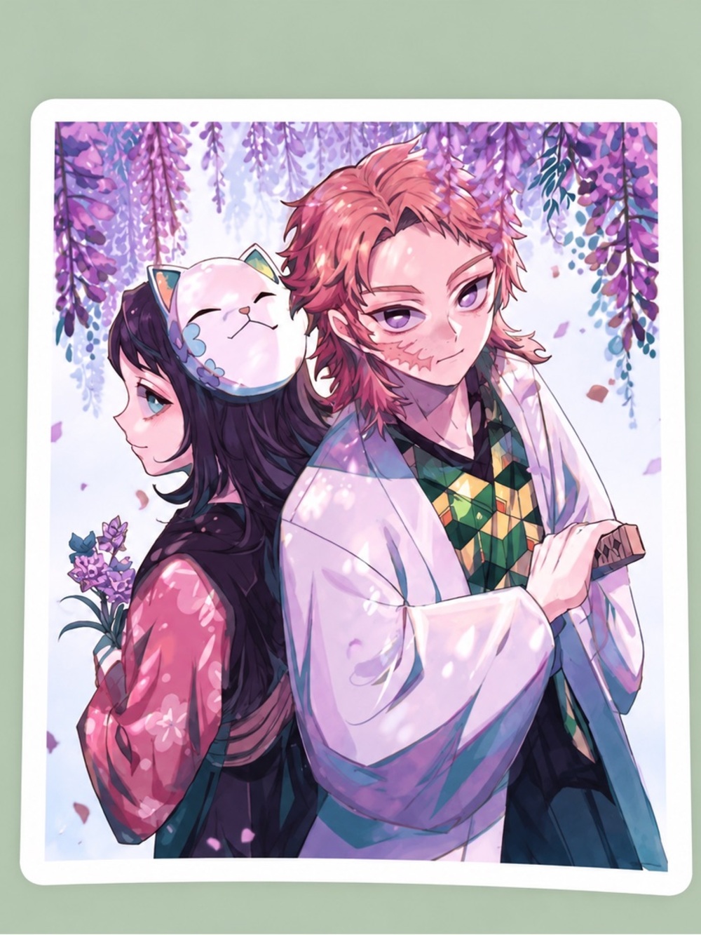 Sabito & Makomo Wisteria | Demon Slayer Kimetsu no Yaiba Sticker | 5/$10